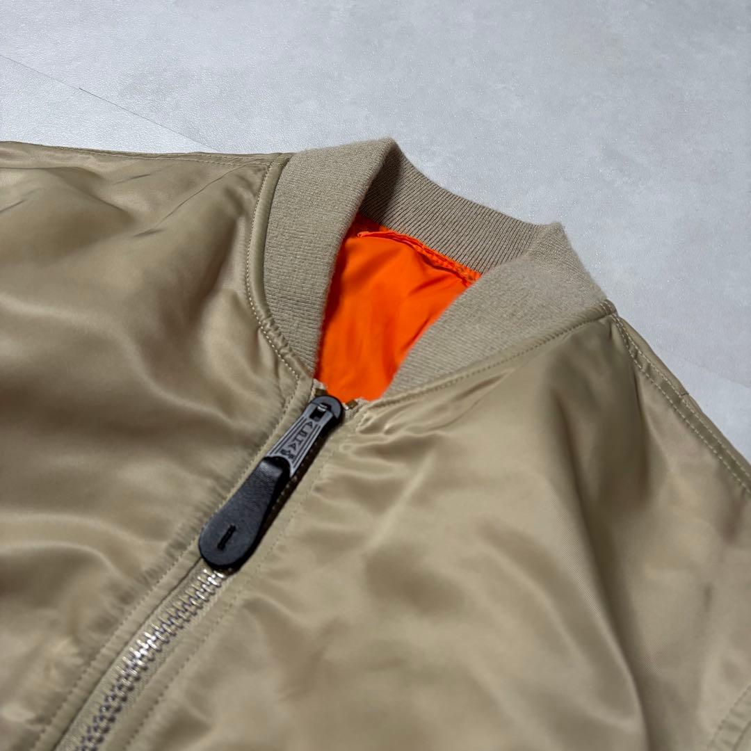 【超美品】アルファインダストリーズ MA-1 フライトジャケット ベージュ L