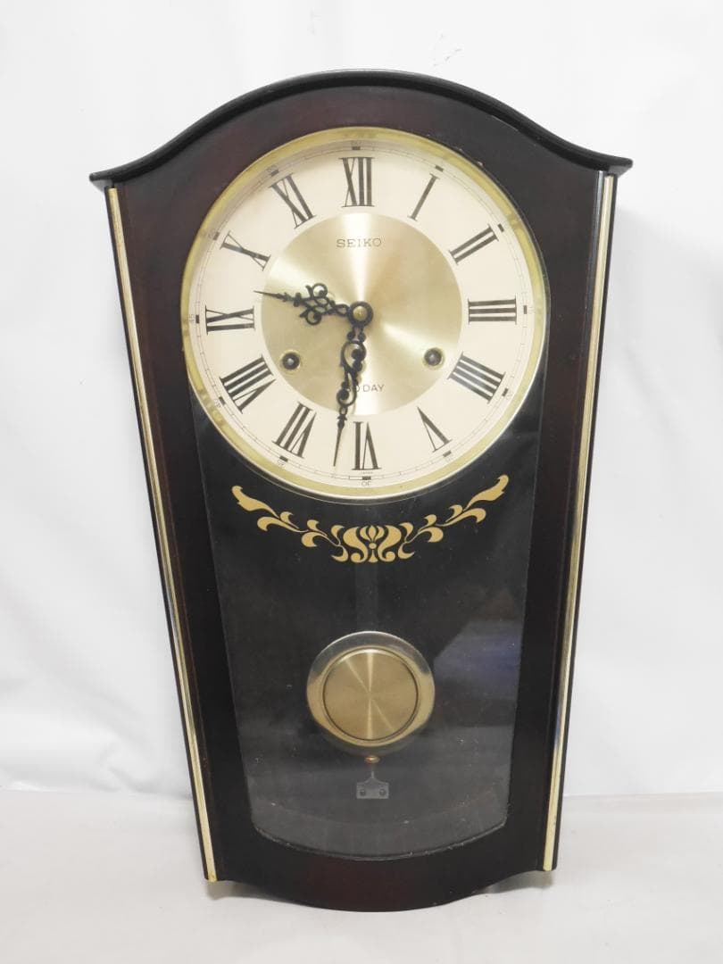 動作良品★昭和アンティーク　SEIKO セイコー柱時計　1か月巻◆中古