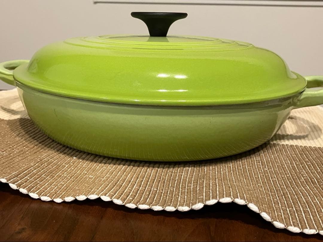 ルクルーゼ 26cm ビュッフェキャセロール グリーン 両手鍋
