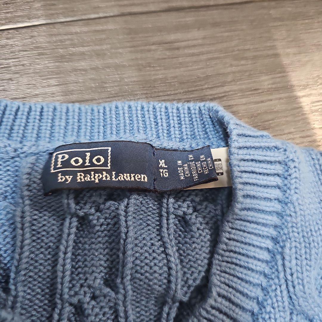 美品Polo by Ralph Lauren ケーブルニットカーディガン