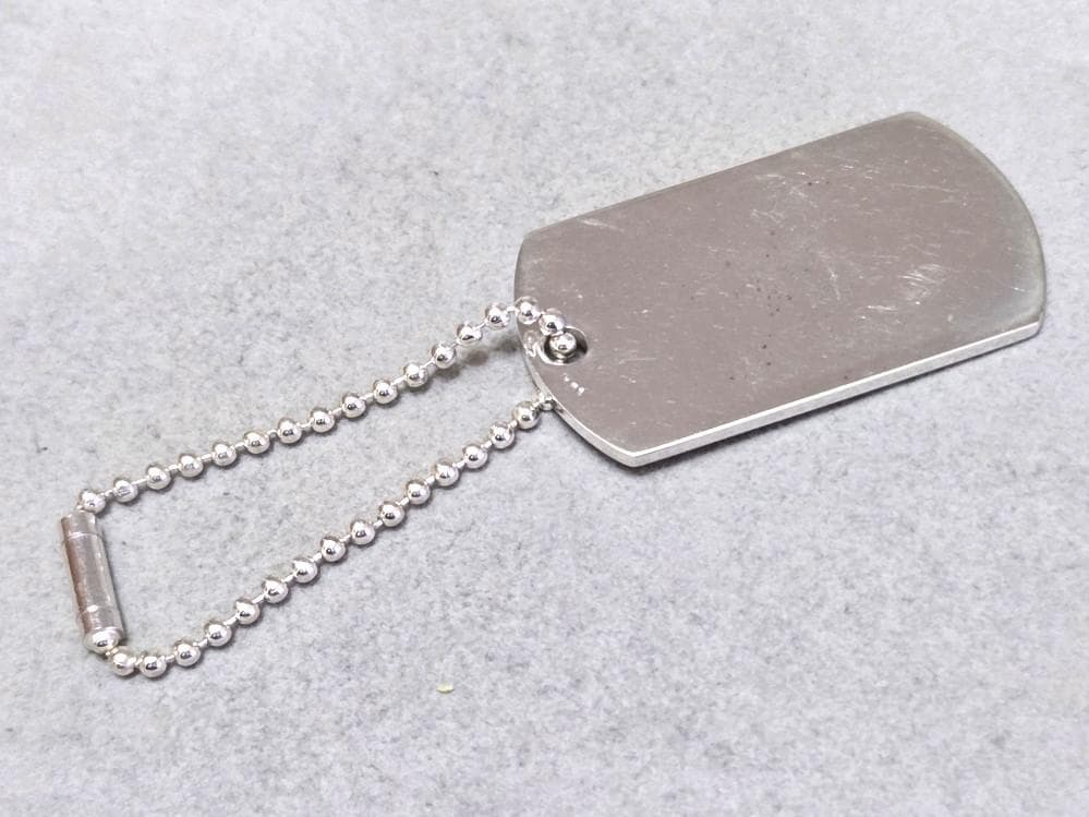 GUCCIグッチ　SV925　ドッグタグ　プレート　チャーム／トップ　43357