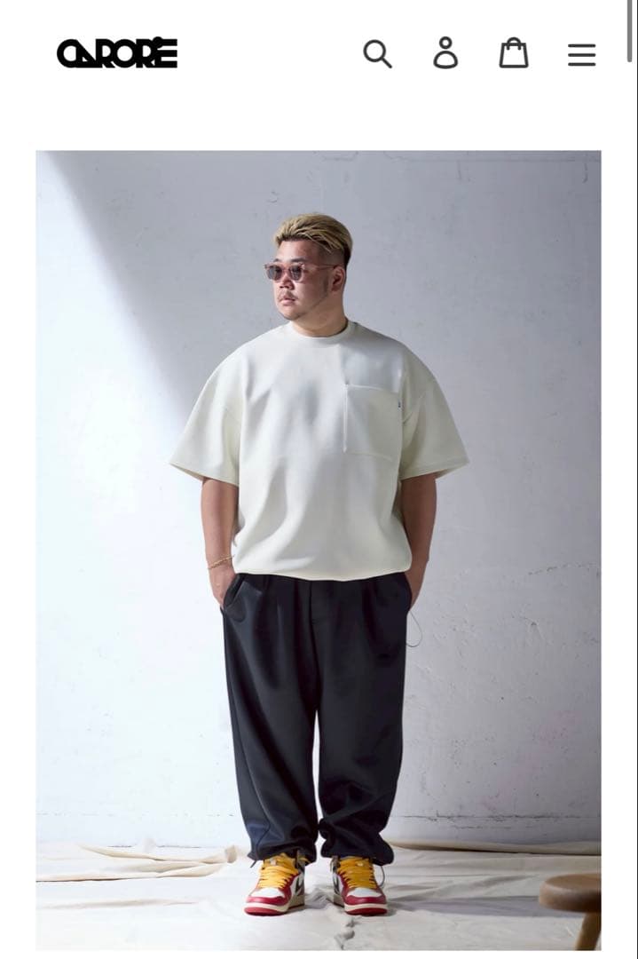 carorie LIGHT PONTE T-SHIRT II ECRU カロリイ