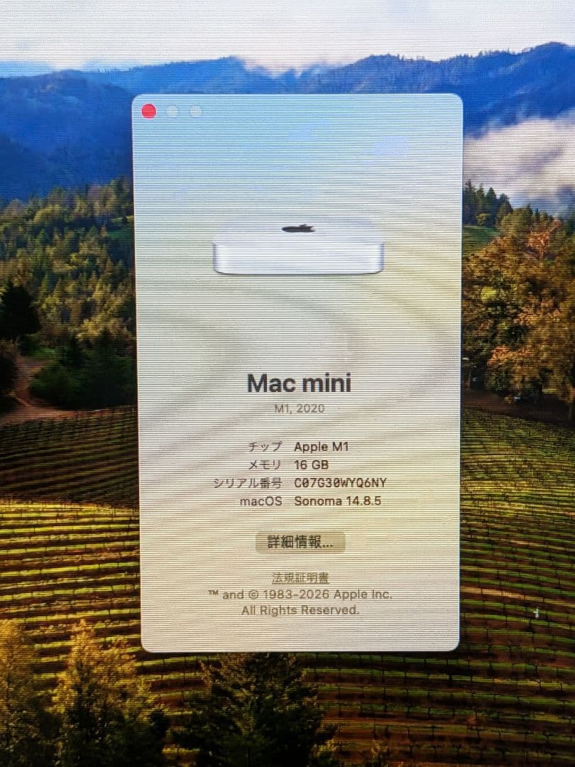 Mac mini M1 16GB/256GB(韓国版)
