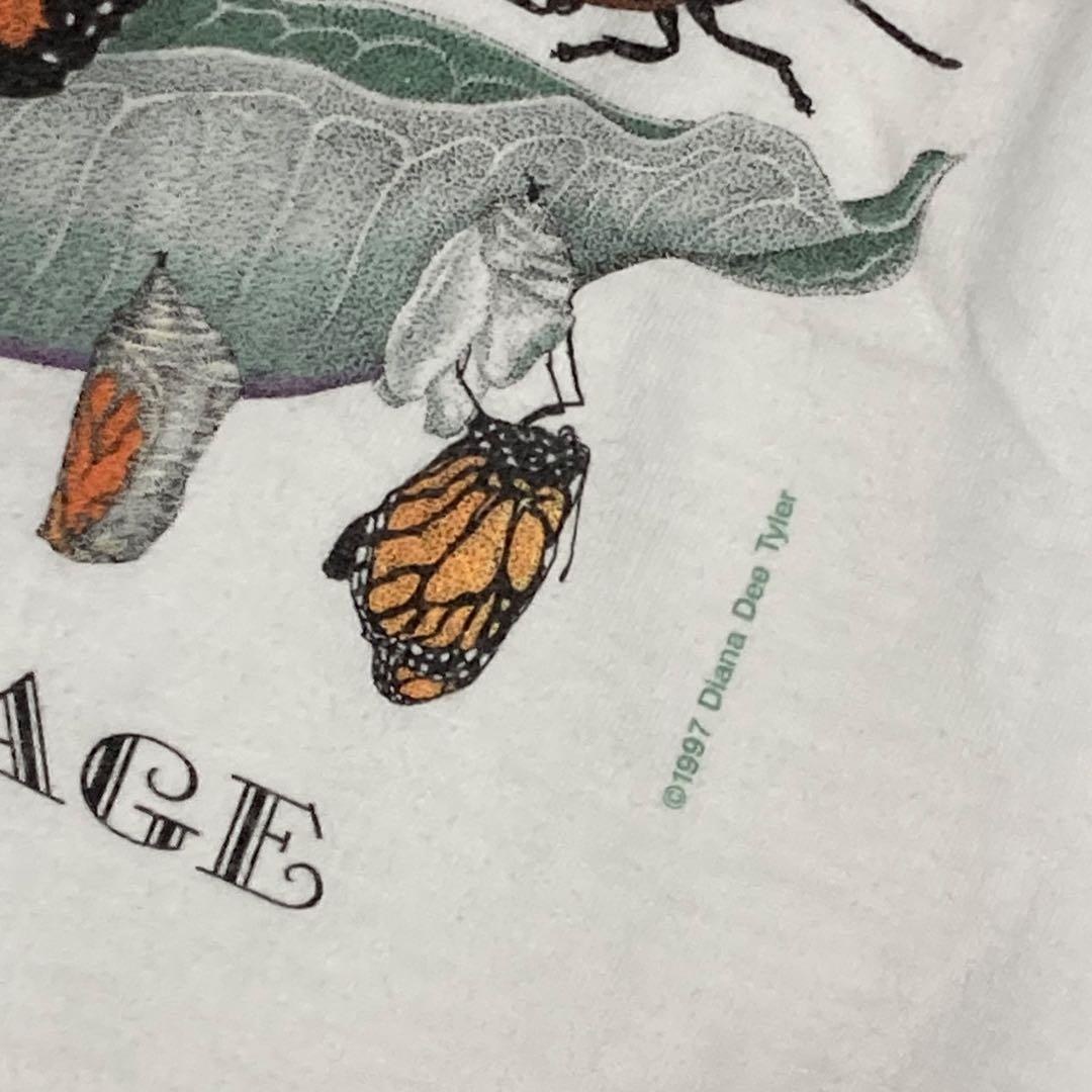 u*d様 90s アートt 虫 art ヴィンテージtシャツ Lサイズ　hane