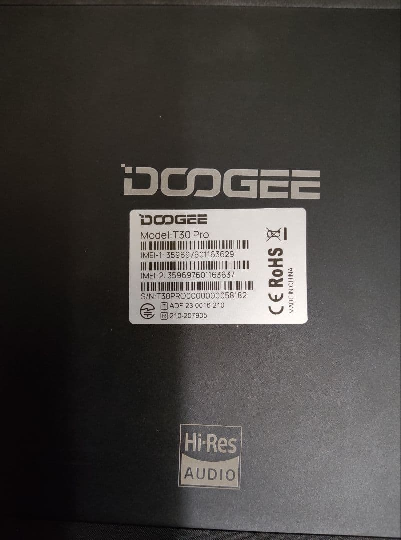 【美品タブレット】DOOGEE T30 Pro 15GB/256GB 11インチ