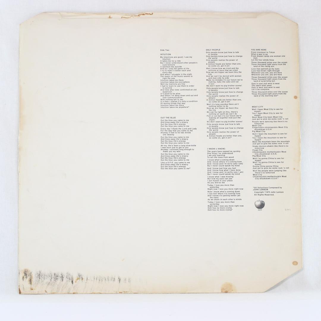 英LP John Lennon MIND GAMES UKオリジナル1stプレス