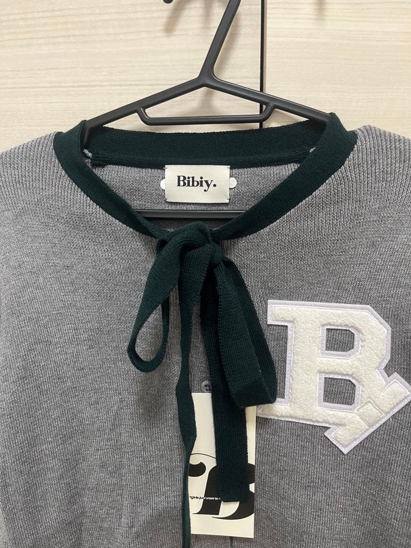 Bibiy B. CLUB TIE CARDIGAN カーディガン グレー