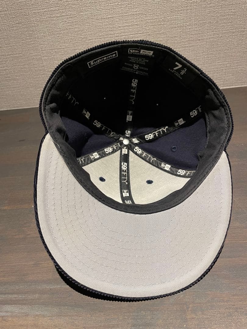 Supreme コーデュロイキャップ ネイビー