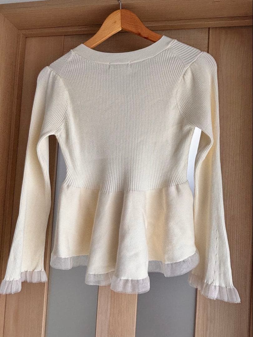 PROPORTION BODY DRESSING シアー切替ペプラムニット