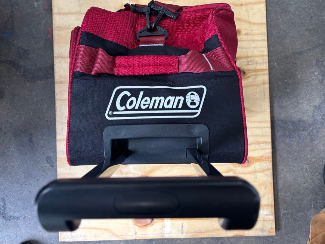 Coleman 赤 ボストンバッグ キャスター付き