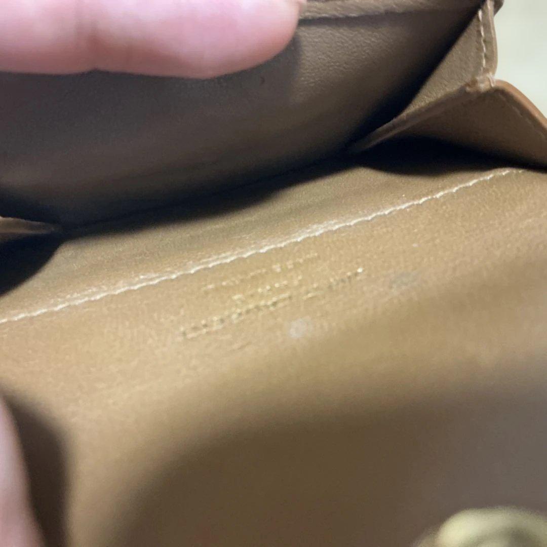 YSL ブラウンレザー キルティング ケース