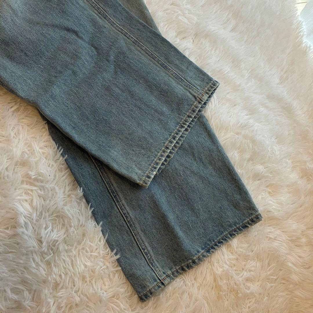 MOUSSY CROSS WAIST WIDE STRAIGHT デニムパンツ