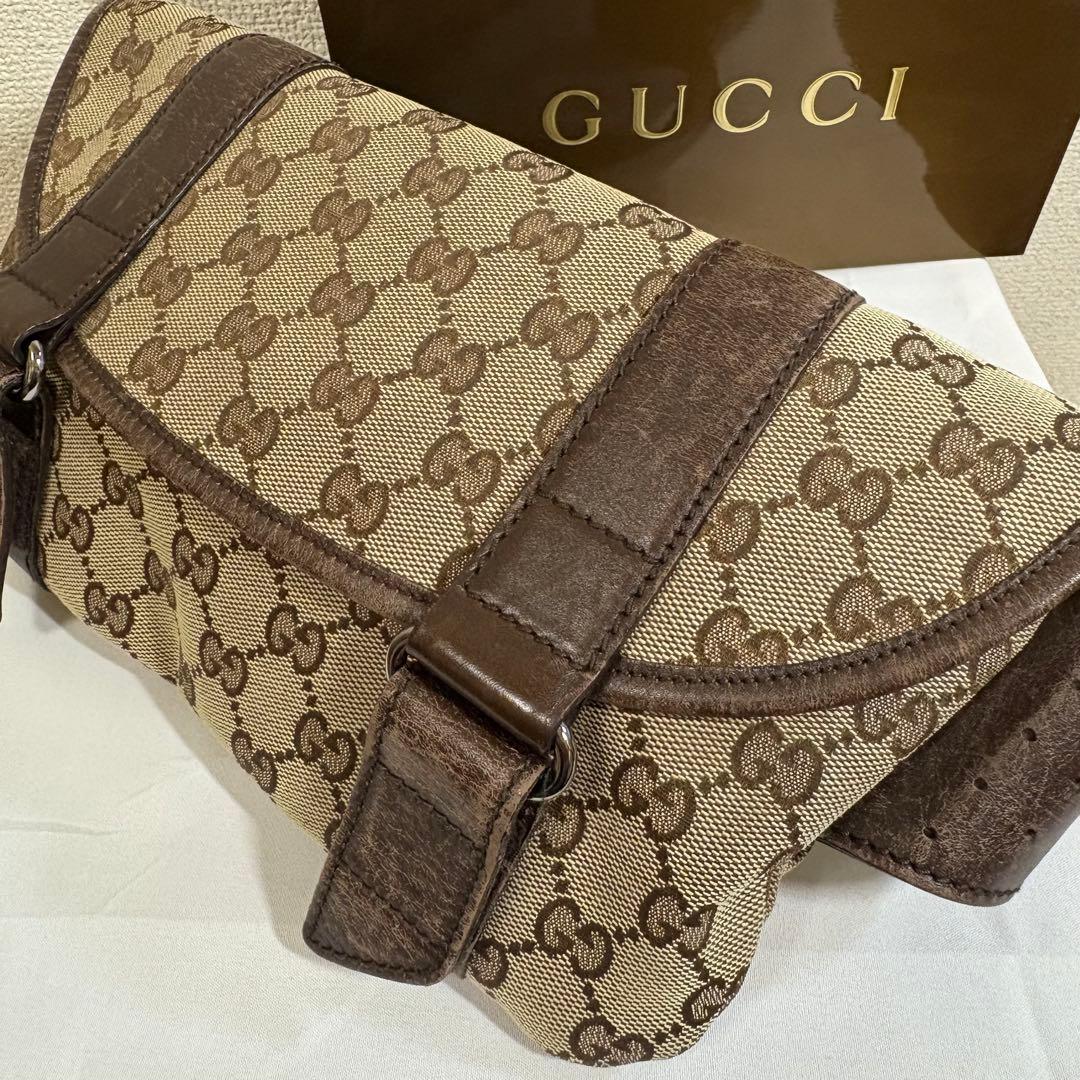 【即日発送】GUCCI グッチ GG キャンバス ボディバッグ ウエストバッグ