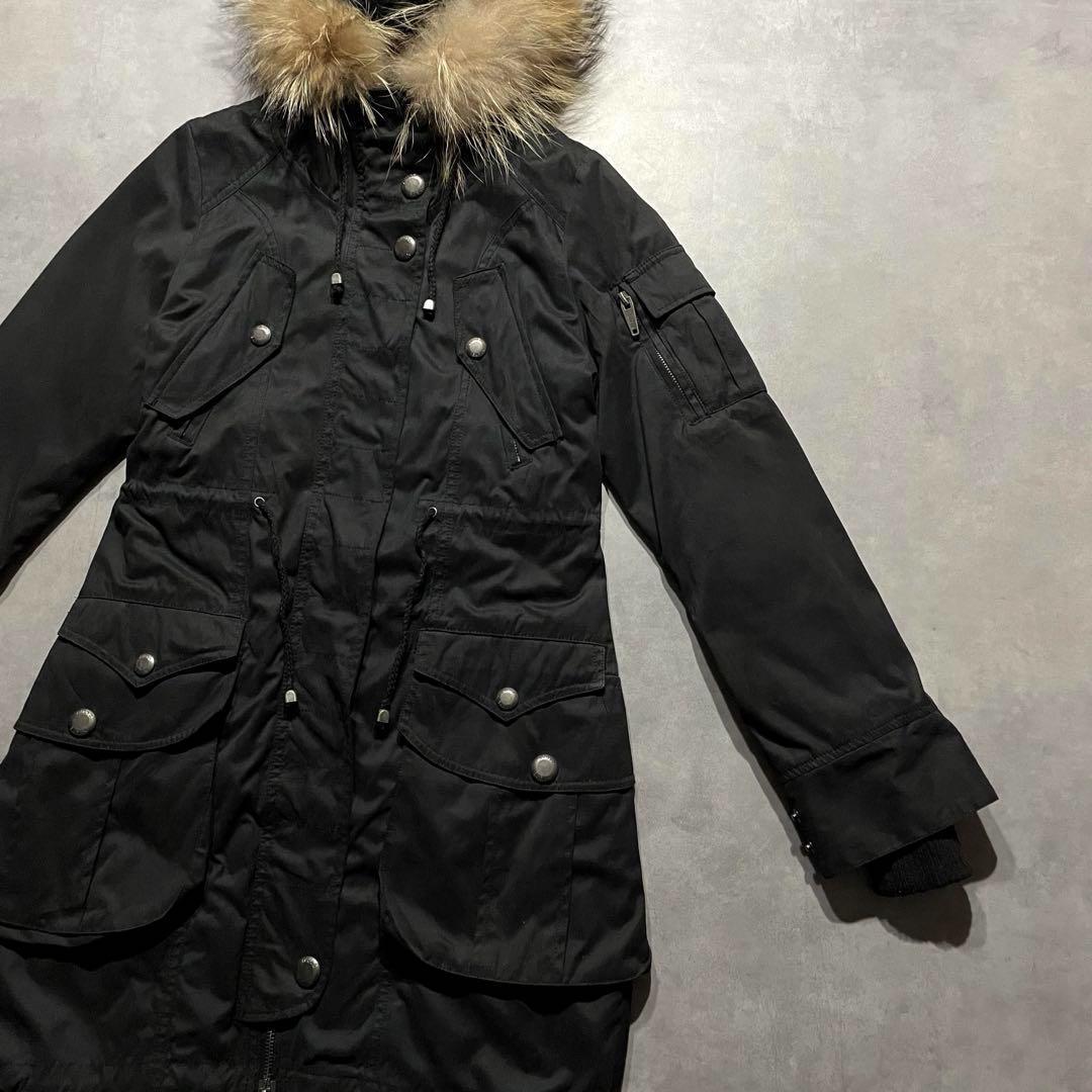 ジャケット・アウター 00s black military fur coat y2k vkei m65