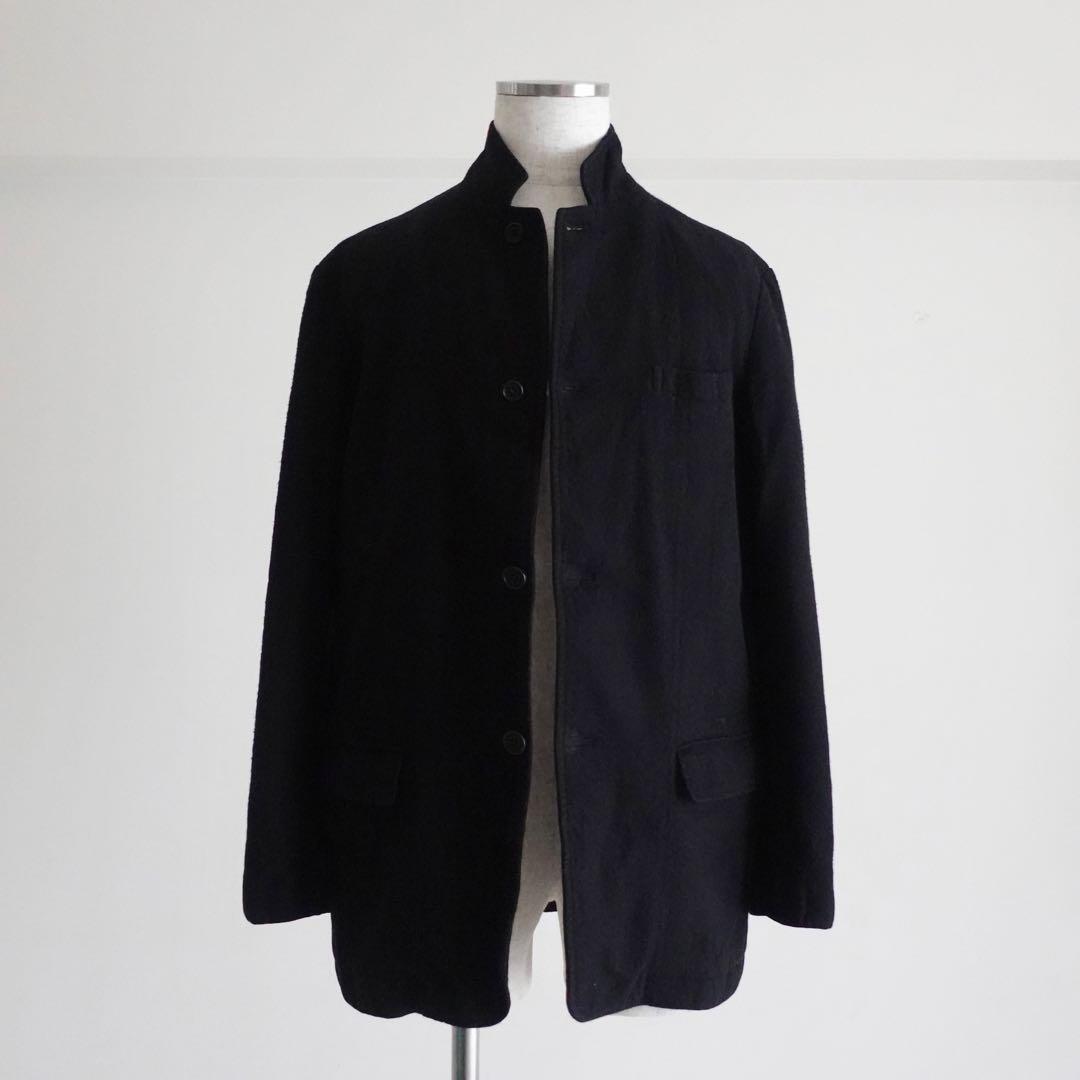 94AW Y’s for men ブラックウール　スタンドカラージャケット　2