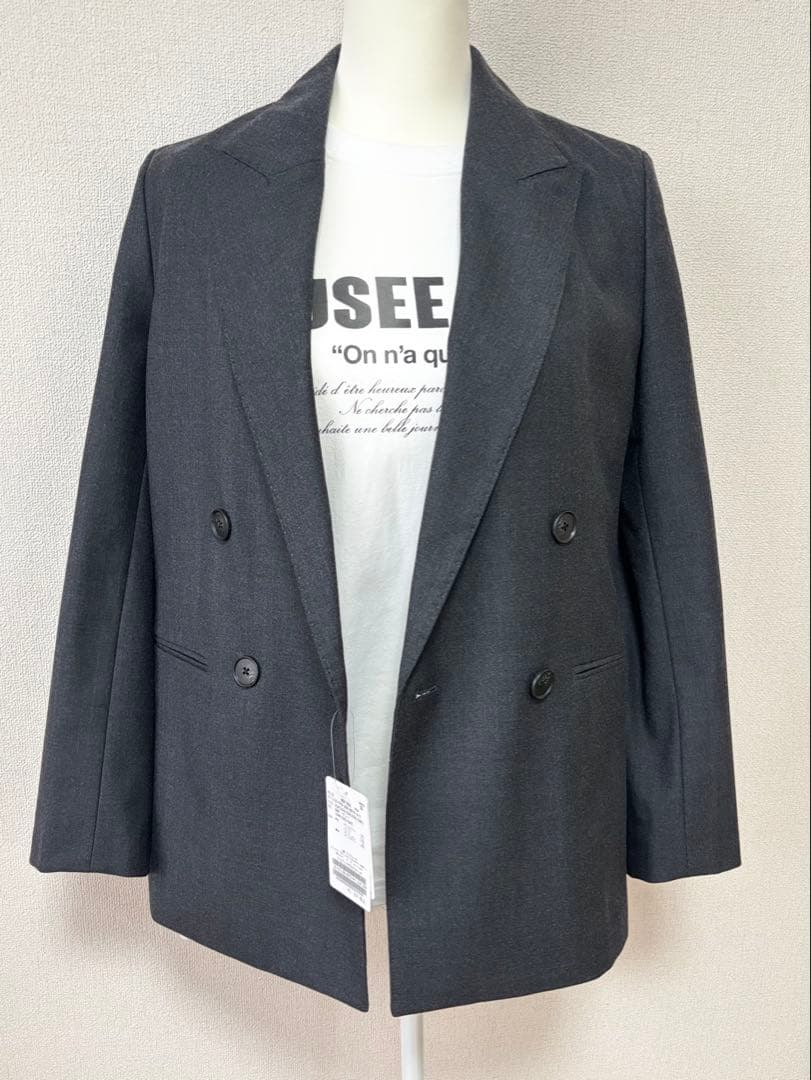 Spick and Span ウールブレンドダブルブレストジャケット 34