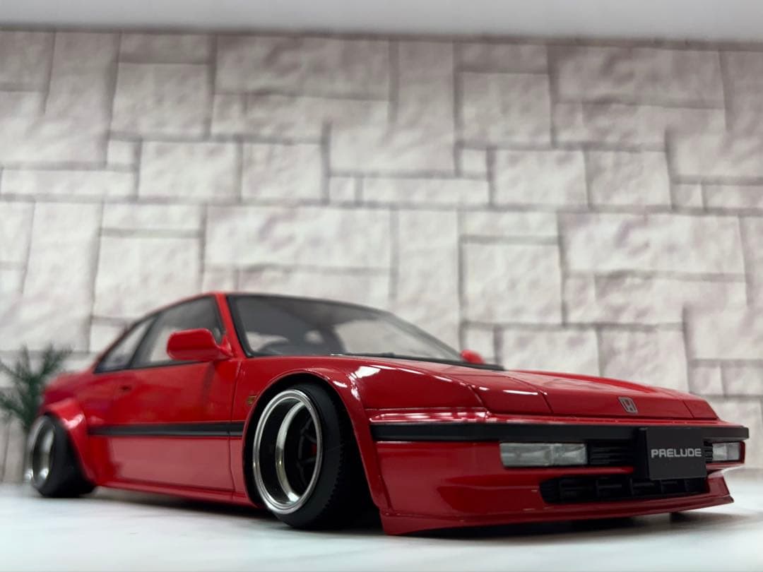 レア1/18ミニカー ホンダ プレリュード ワタナベ深リムスーパーワイドカスタム