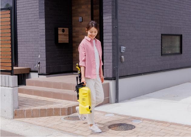 家庭用高圧洗浄機KARCHER K1 X、イエロー、付属品あり