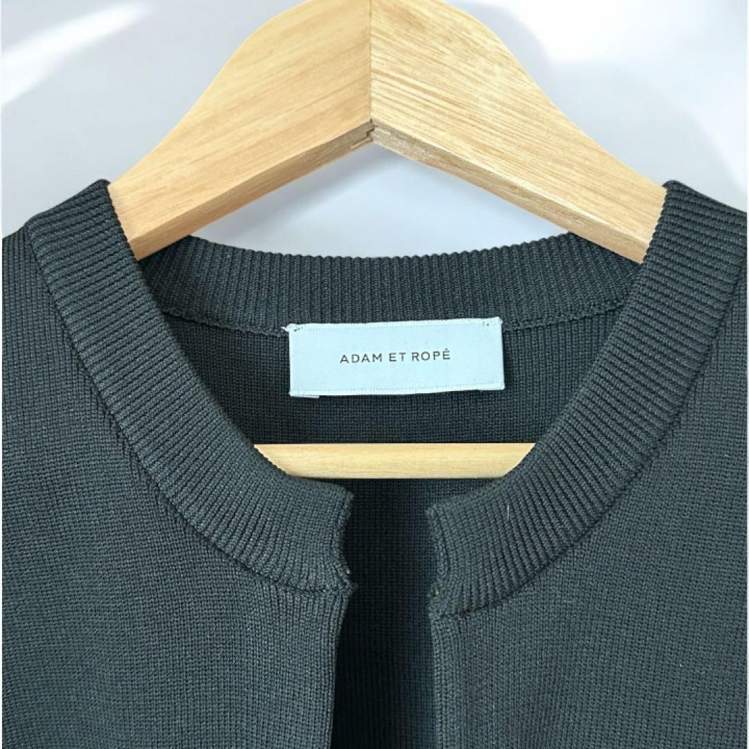 【美品/ADAM ET ROPE'】フリルカーディガン　BLACK