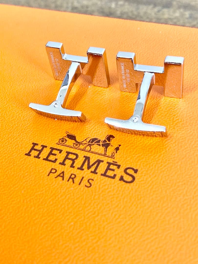 HERMES エルメス クイズ レインボー Hロゴ カフリンクス カフス ボタン