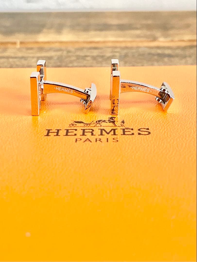 HERMES エルメス クイズ レインボー Hロゴ カフリンクス カフス ボタン