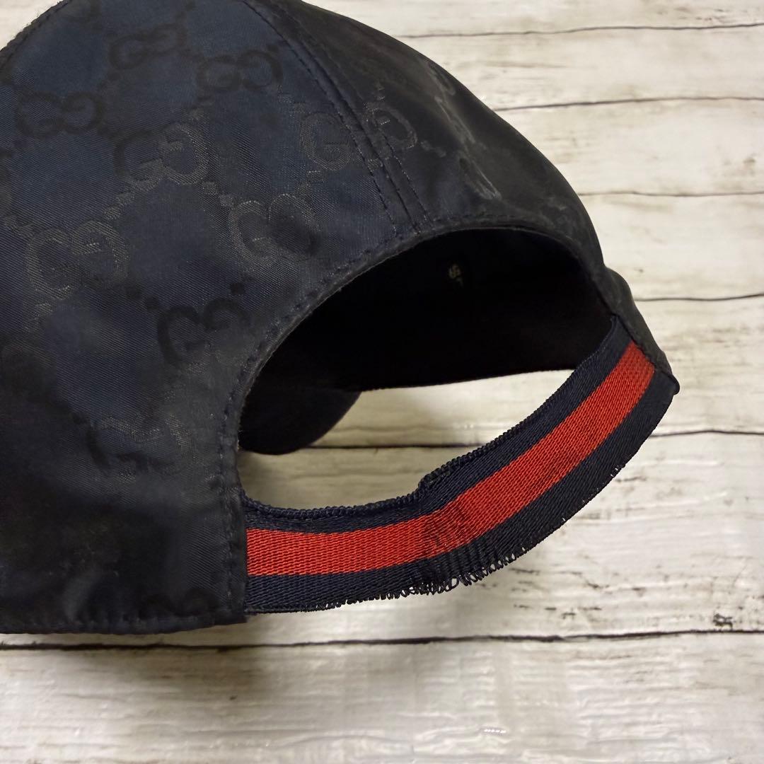 GUCCI GGパターン ネイビーキャップ Lサイズ59