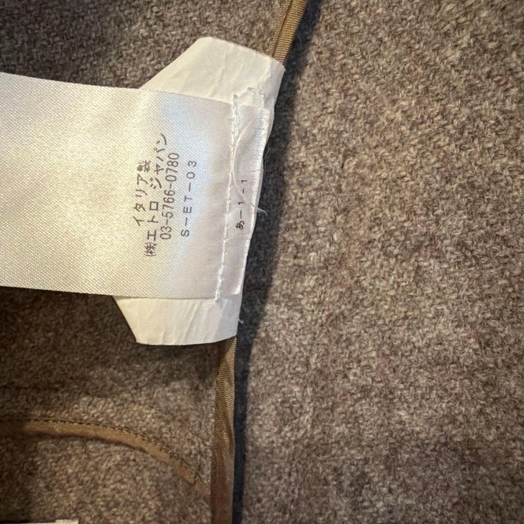 ETRO 刺繍入りグレージュコート　美品