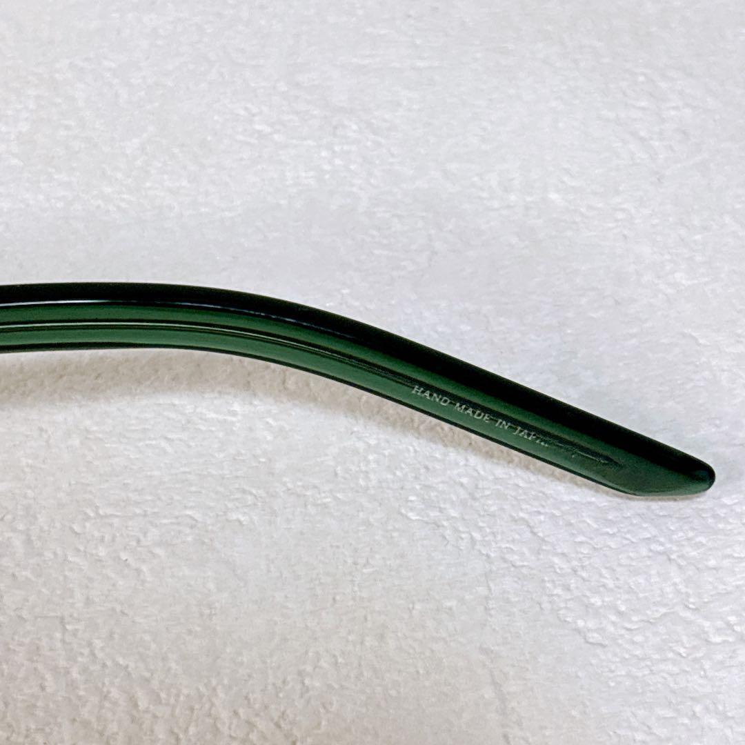 金子眼鏡 サングラス 深緑 44 木箱付 日本製　美品