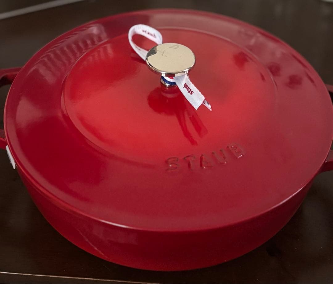 [未使用]STAUB ブレイザーソテーパン24㎝　チェリーレッド