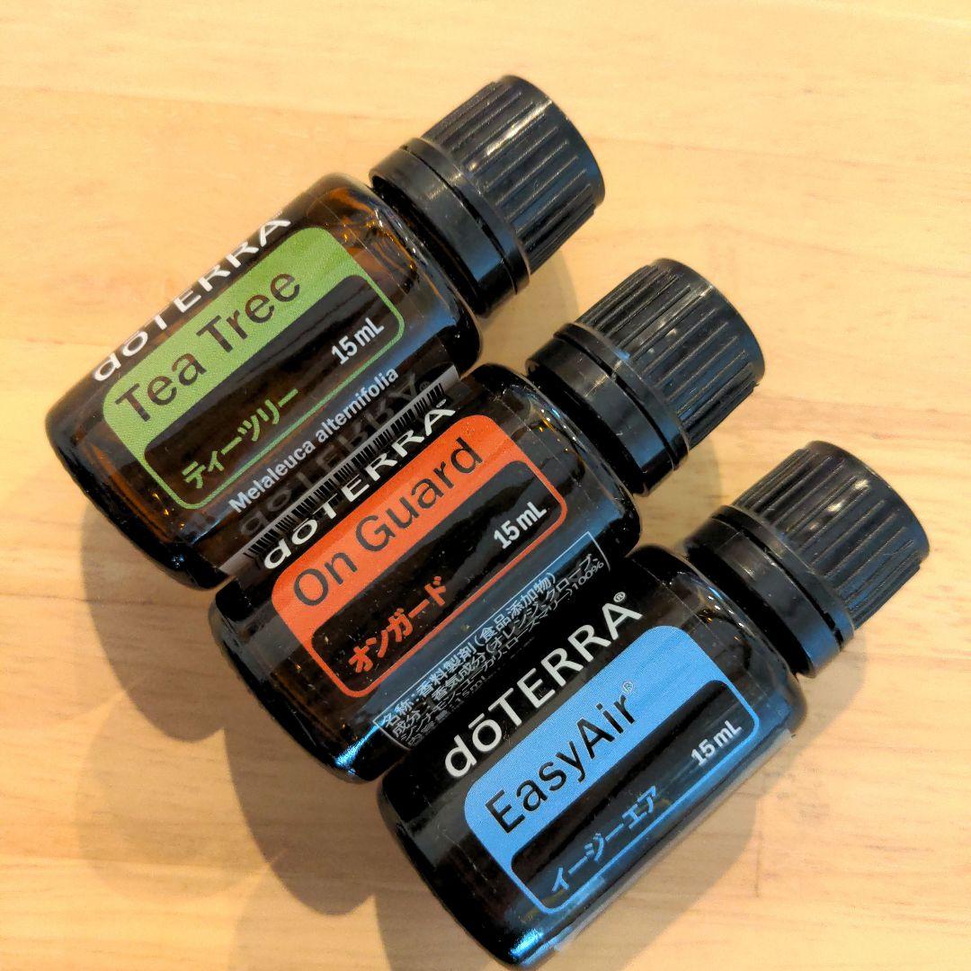 ドテラ　doTERRA　ティーツリー&オンガード&イージーエア15ml 　新品