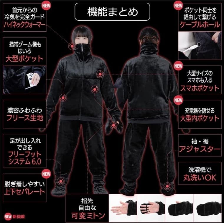 t*k様 【新品未使用未開封】バウヒュッテ ゲーミング着る毛布「ダメ着4SG」