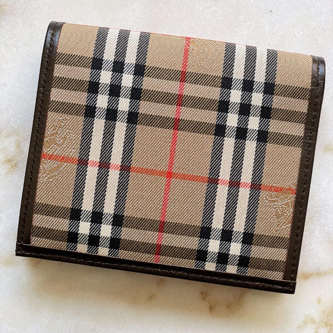 623 BURBERRY バーバリー ノバチェック がまぐち 折り財布