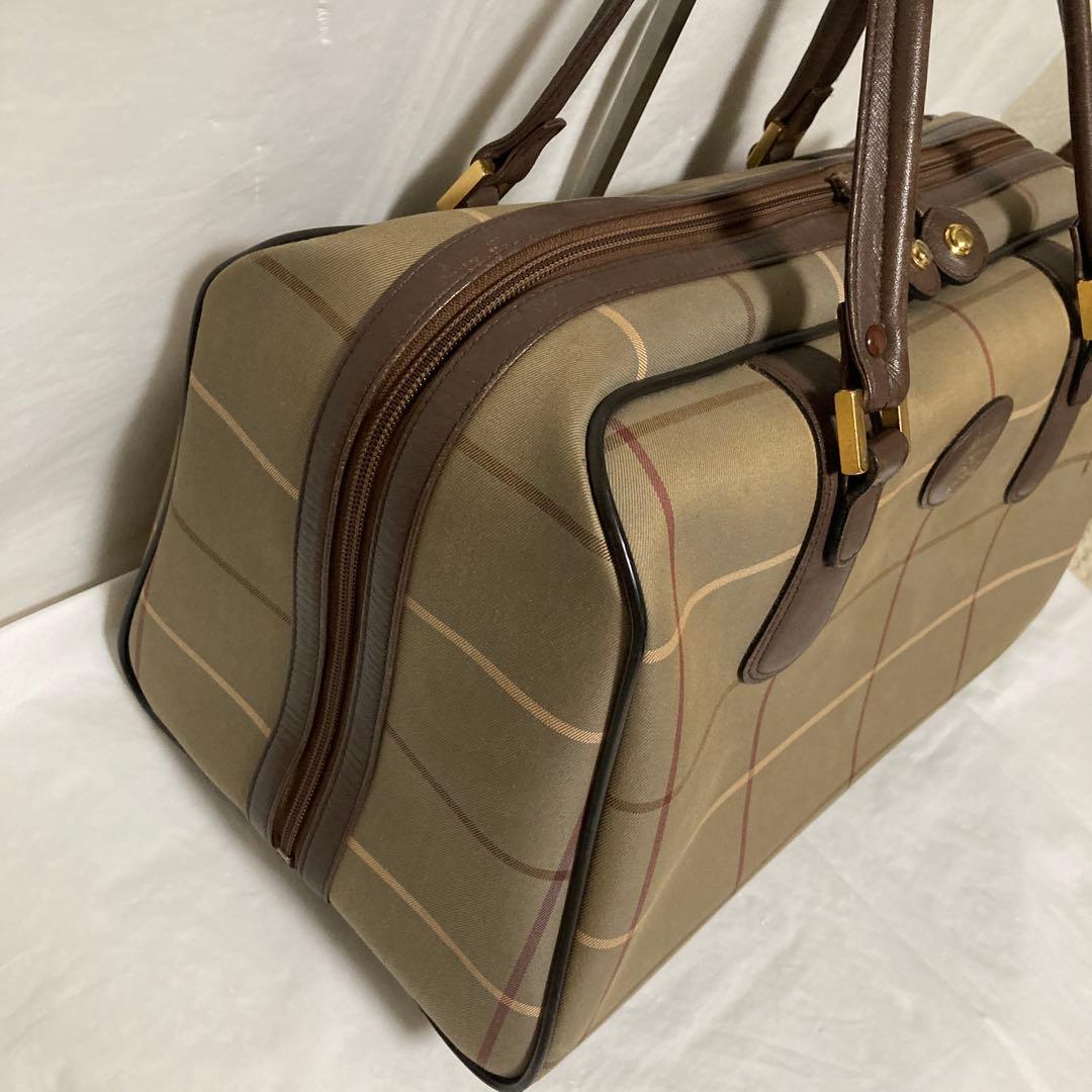 BURBERRYバーバリーズ ボストンバッグ ★チェック.玉虫色