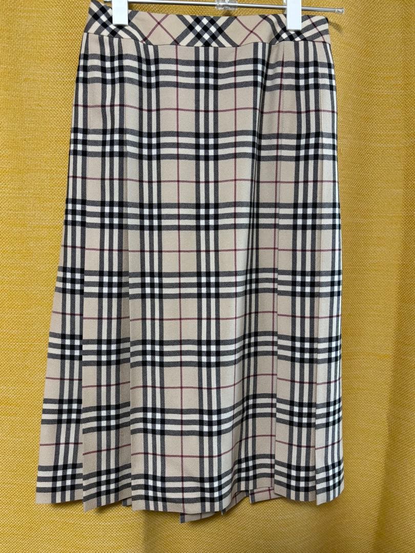 BURBERRY チェック柄 プリーツスカート ロング ７号
