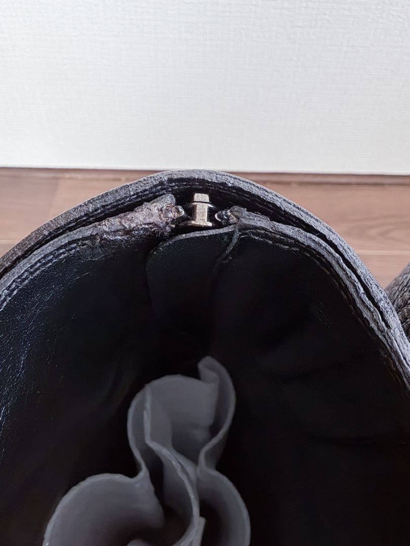 PRADA レザー ロングブーツ ブラック　25.5cm