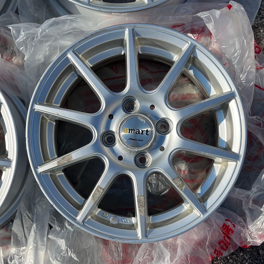 smartアルミホイール 14×4.5J インセット43※ムーヴ・コペンに使用