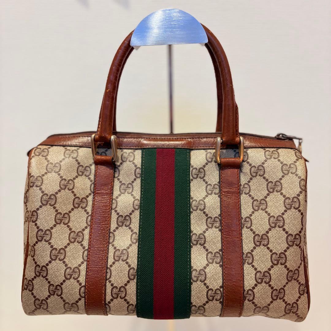 GUCCI グッチ GG ボストン オールドグッチ 総柄 ミニボストン 大容量