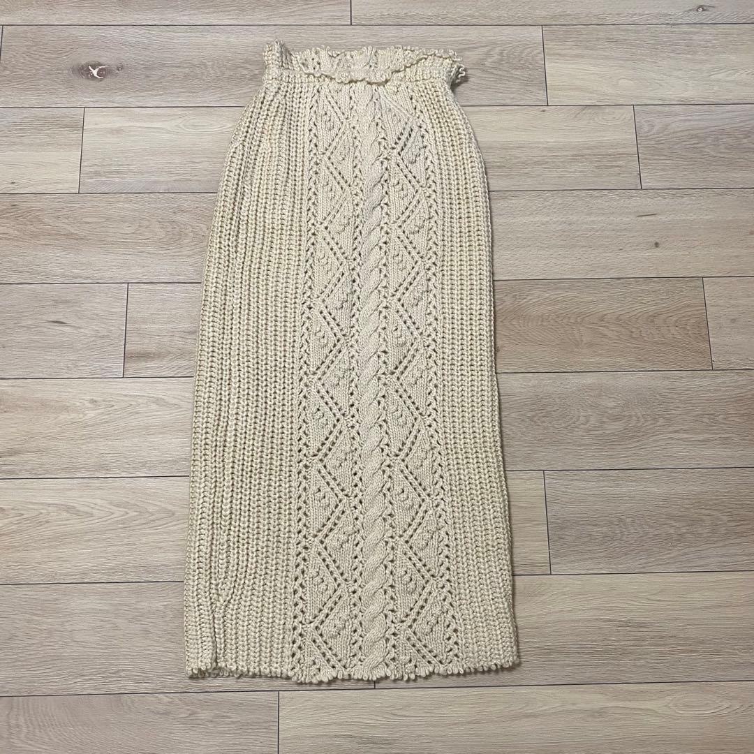 スカート anuke cable knit skirt 38