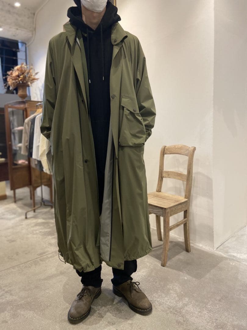 HYKE PERTEX MILITARY COAT ナイロンコート