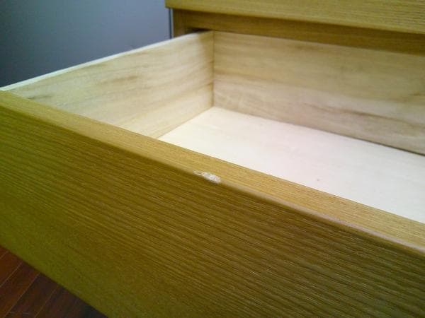 無印良品 タモ材 チェスト 4段 ワイド