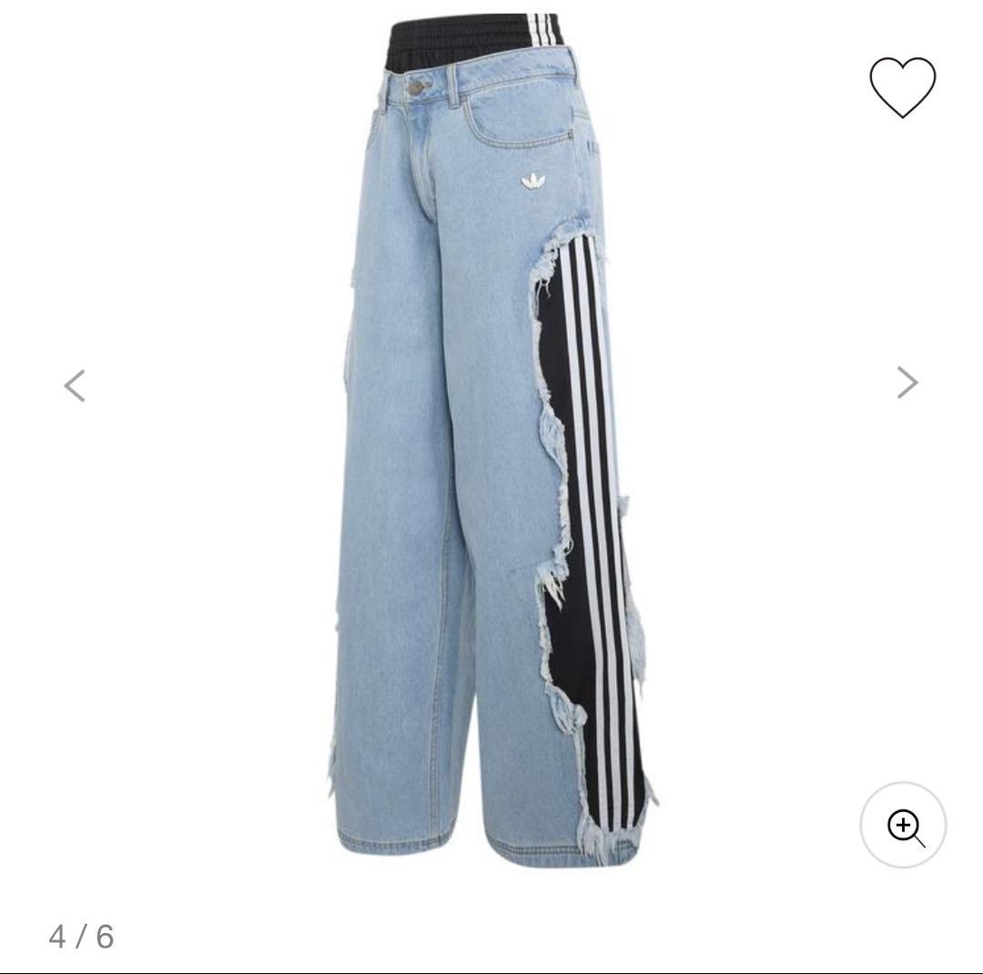 adidas ロングパンツ ライトブルー