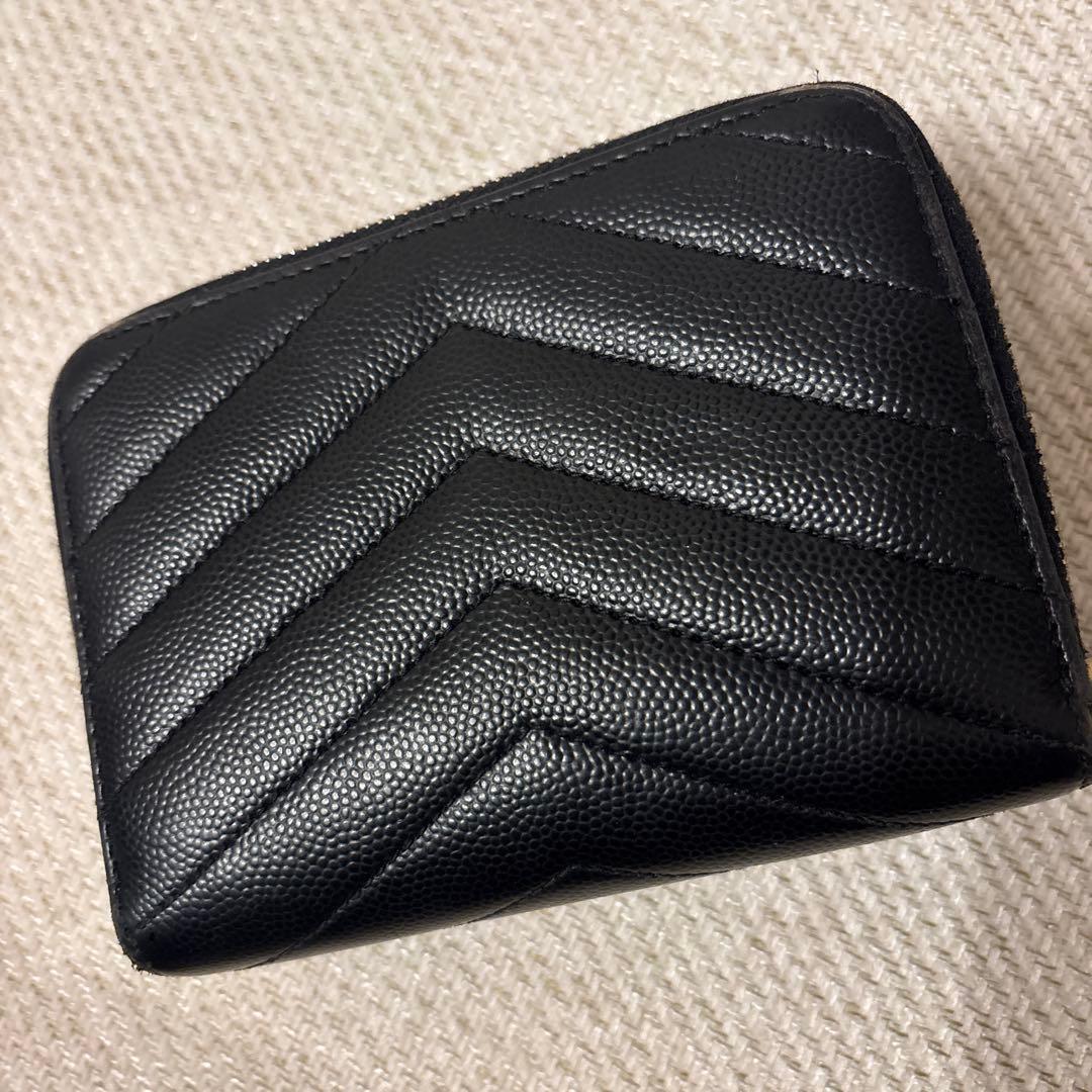 SAINT LAURENT 二つ折り財布 ブラック YSLロゴ