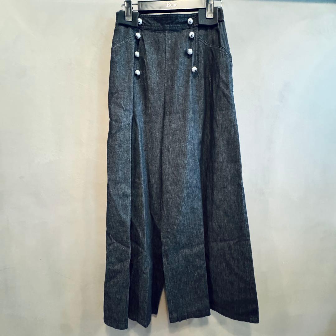 25SS 新品 Rene ルネ デニムパンツ ブラック 36 ワイド