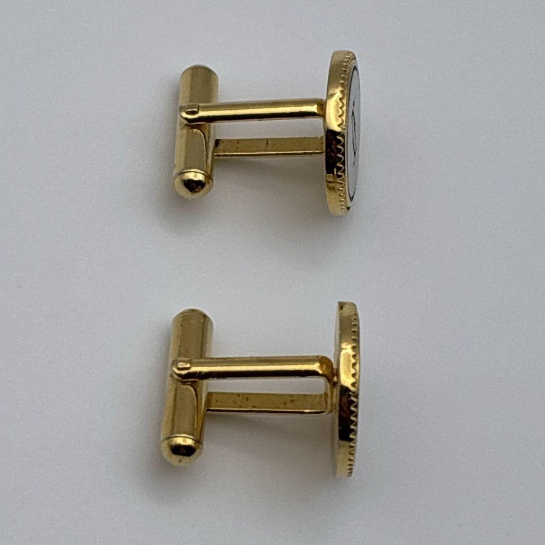Cartier カルティエ カフス カフリンクス ダブルC ロゴ 金×銀