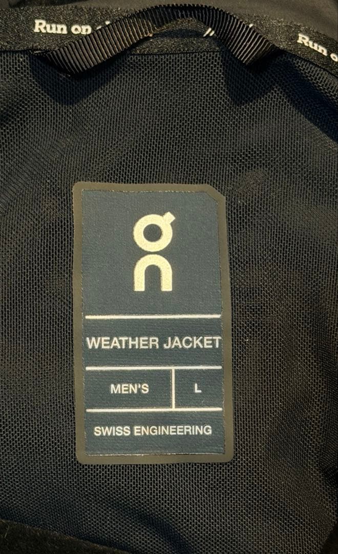 On Weather Jacket メンズ L ブラック/グレー