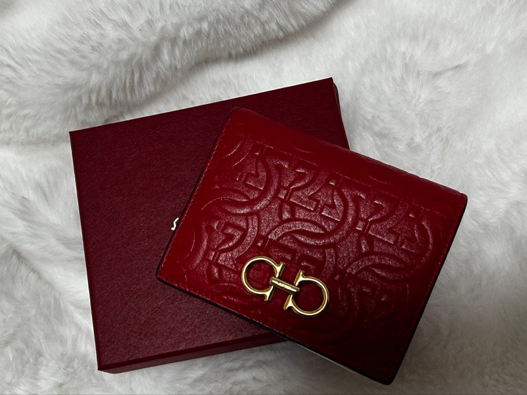Salvatore Ferragamo 二つ折り財布 レッド