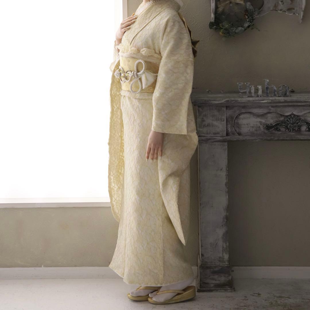 【本日限定20%OFF】振袖フルセット 白 ゴールド