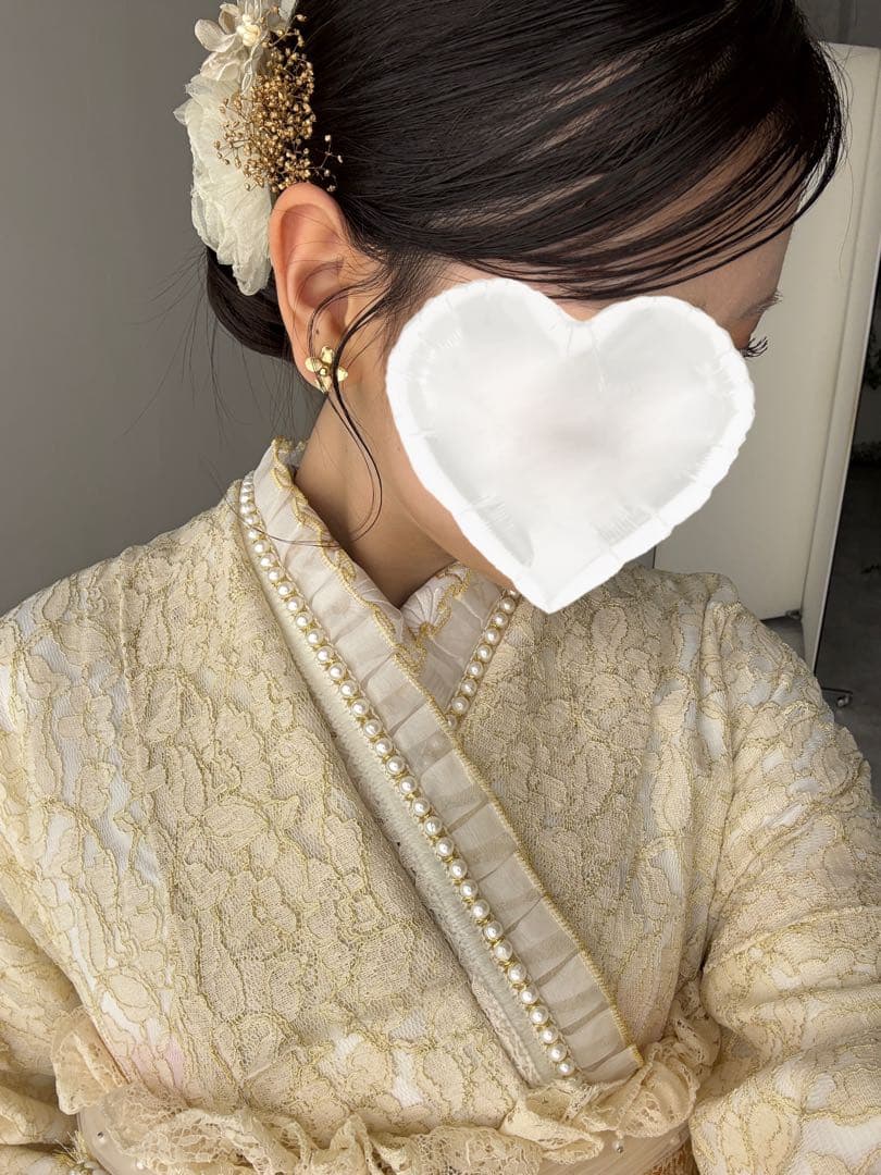【本日限定20%OFF】振袖フルセット 白 ゴールド
