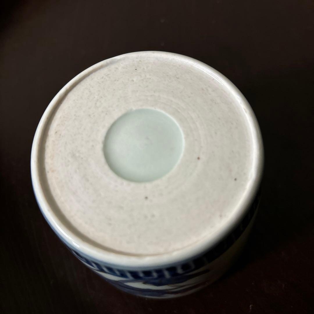 古伊万里色絵蕎麦猪口　1点　江戸時代　アンティーク　白磁　酒器　盃　湯呑検:李朝