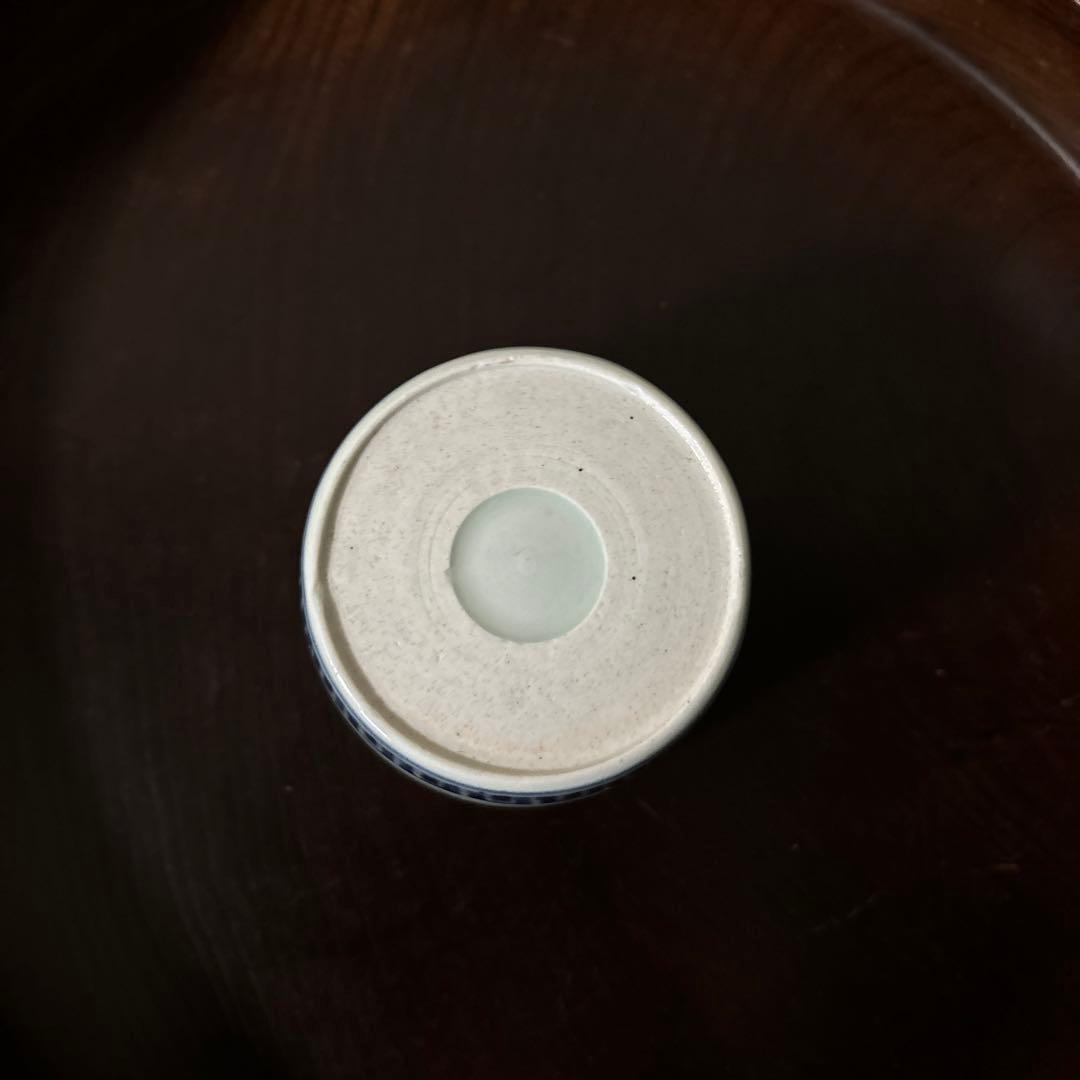古伊万里色絵蕎麦猪口　1点　江戸時代　アンティーク　白磁　酒器　盃　湯呑検:李朝